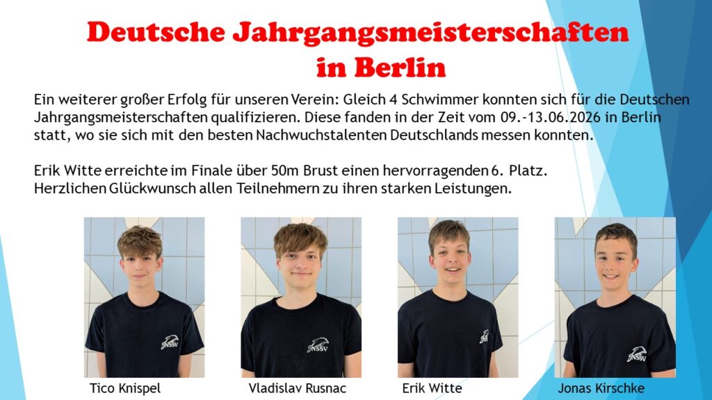Deutsche Jahrgangsmeisterschaften Berlin